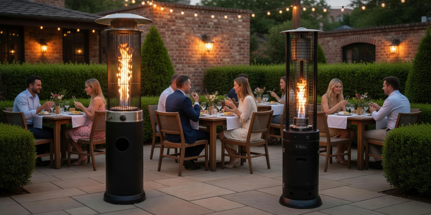 parasol grzewczy gazowy z płomieniem