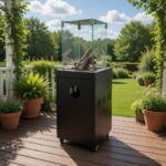 Ogrzewacz Tarasowy P1203B - Gazowe palenisko z prawdziwym płomieniem 8 kW