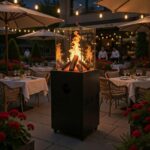 Ogrzewacz Tarasowy P1203B - Gazowe palenisko z prawdziwym płomieniem 8 kW