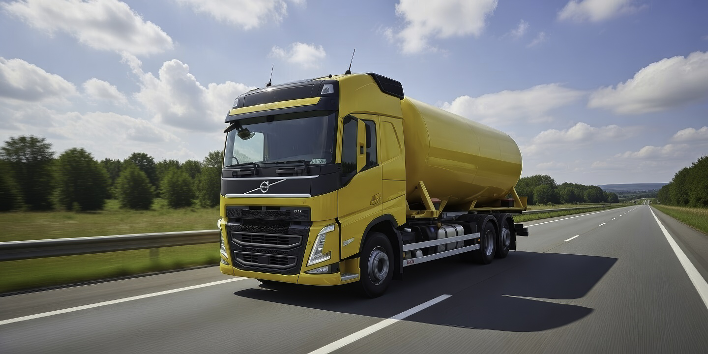 Dostawa gazu LPG — cysterna BRUO przy zbiorniku klienta