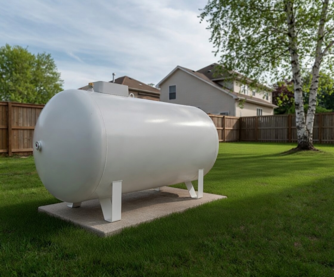 Zbiornik LPG 3700 L naziemny — instalacja BRUO