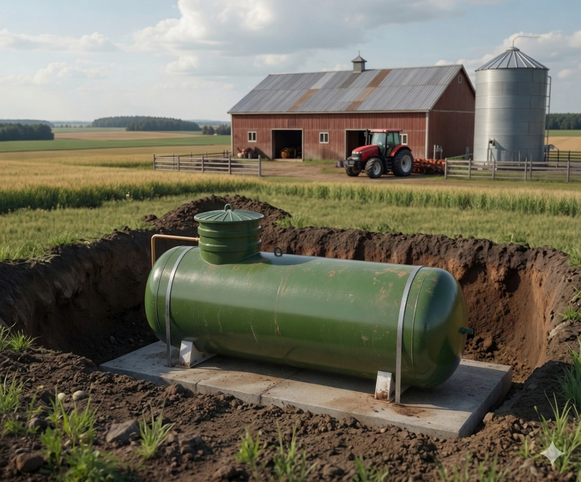 Zbiornik LPG 6400 L podziemny — instalacja BRUO