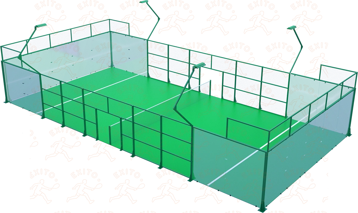 Wizualizacja 3D kortu do padla — projekt koncepcyjny 4